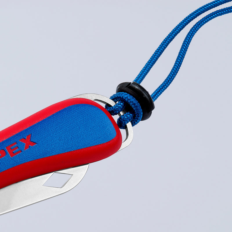 Load image into Gallery viewer, Knipex electriciën zakmes 16 20 50 sb (rood blauw, lengte 120mm)
