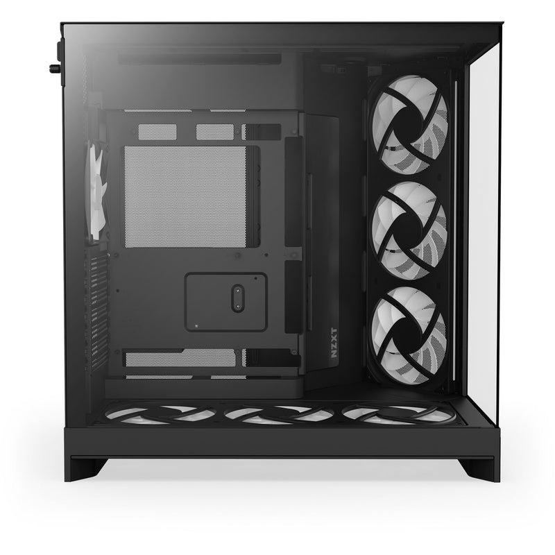 Load image into Gallery viewer, Nzxt h9 flow rgb+ midi tower behuizing (zwart (mat) | 2x usb-a | 1x usb-c | rgb | tempered glass)
