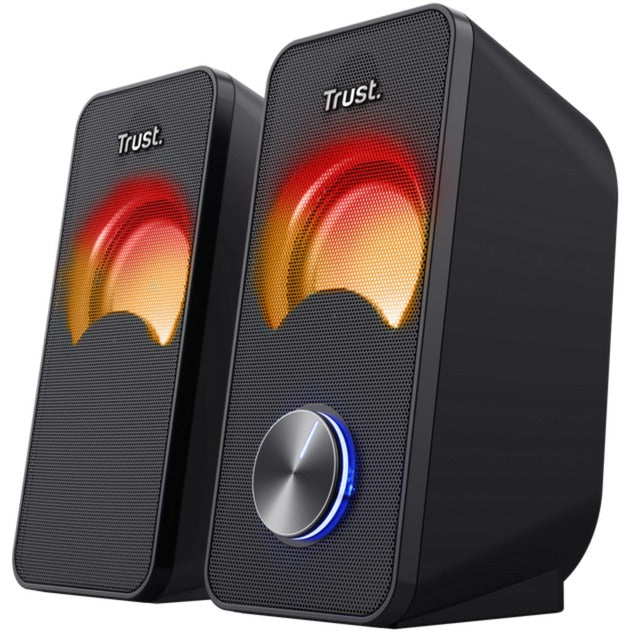 Load image into Gallery viewer, Trust arys compact 2.0 speakerset met rgb pc-luidspreker (zwart)
