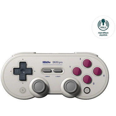 8bitdo sn30 pro gamepad (lichtgrijs, bluetooth, usb, pc, nintendo switch switch 2)