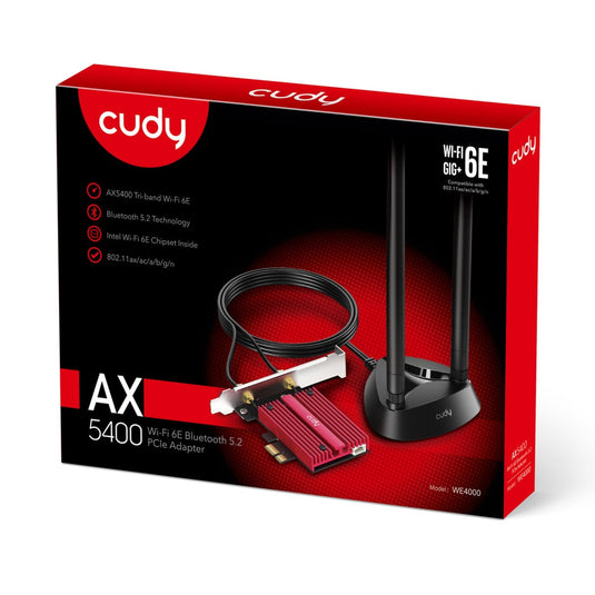 Cudy AX5400 Wi-Fi 6E Bluetooth 5.3 PCI-E Adapter