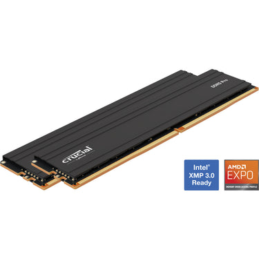 Crucial pro 32 gb ddr4-3200 (2x 16 gb) werkgeheugen (zwart, cp2k32g4dfra32a, xmp 2.0)