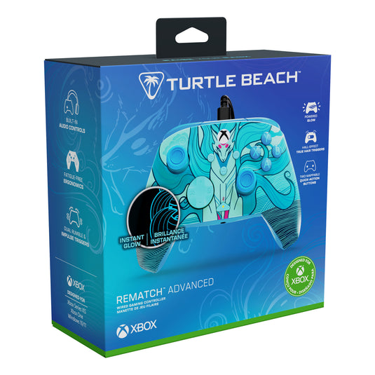 Turtle beach rematch geavanceerde bedrade controller (blue kitsune, xbox serie x|s, xbox one, pc)