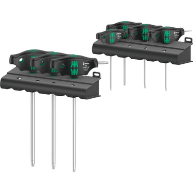 Wera 467 7 torx hf-set 1 kruiskopschroevendraaier + rek, 7 stuks (zwart groen, met holdingfunctie)