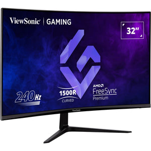 Viewsonic vx3219-pc-mhd 32 curved gaming monitor (zwart, 1x displayport, 2x hdmi, 240 hz)