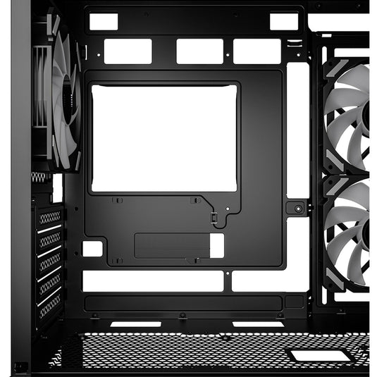 Sharkoon mk6 rgb mini tower behuizing (zwart | 2x usb-a | 1x usb-c | rgb | tempered glass)