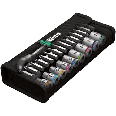 Wera 8100 sa 11 zyklop metal-ratelset, 28‑delig gereedschapsset (omschakelpal, 1 4 -aandrijving)
