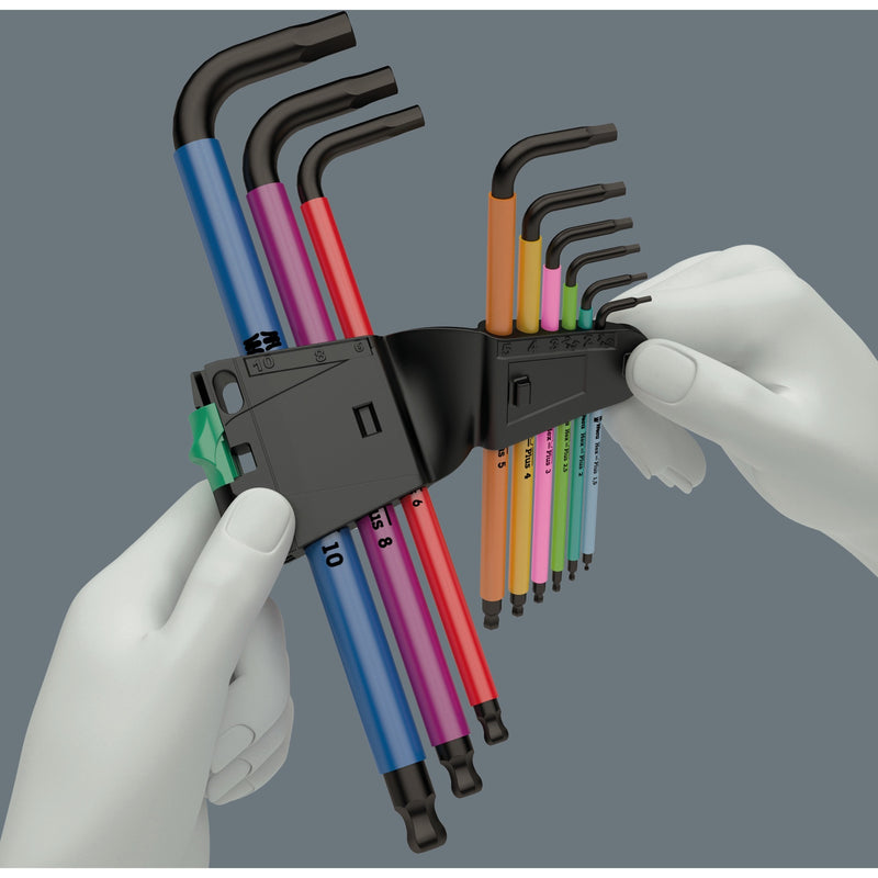 Load image into Gallery viewer, Wera inbussleutelset torx 967 9 tx bo multicolour 1 sb (9-delig, torx t8 tot t40)
