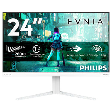 Philips evnia 24m2n3201pl 23.8 monitor (wit, 1x hdmi 2.1, 1x displayport 1.4, 260 hz (overclock))