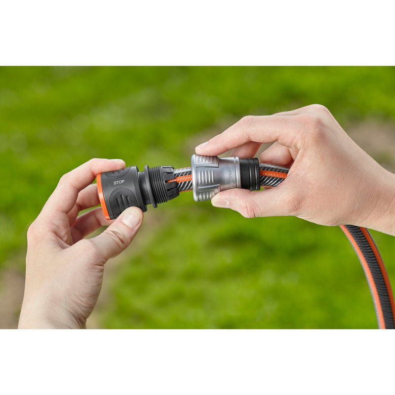 Load image into Gallery viewer, Gardena premium waterstop 13 mm (1 2 ) – 15 mm (5 8 ) slangstuk (grijs zilver, 18253-20)
