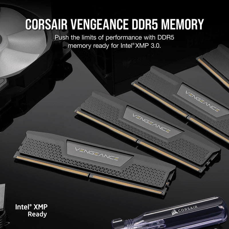 Load image into Gallery viewer, Corsair 16 gb ddr5-5200 (2x 8 gb) kit werkgeheugen (zwart, cmk16gx5m2b5200c40, vengeance)
