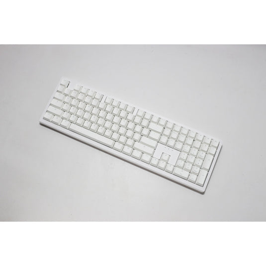 Ducky zero 6108 pure white, gaming toetsenbord (wit, us lay-out, cherry mx2a speed silver, rgb leds, double-shot pbt, hot swap, 2.4ghz | bluetooth | usb-c)