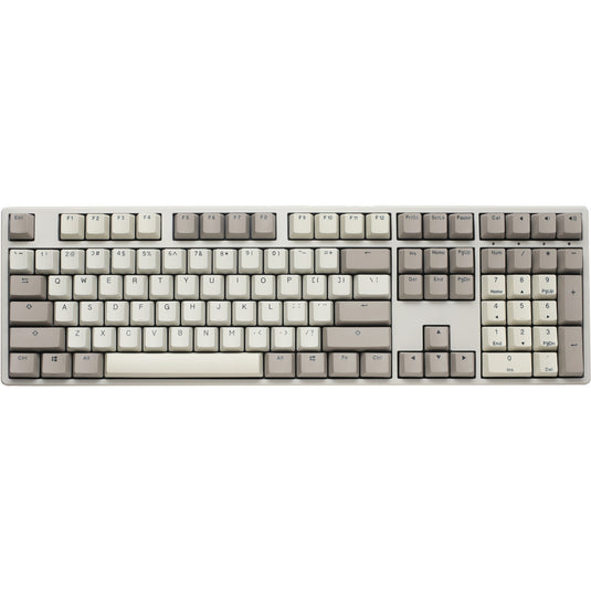 Ducky origin vintage, toetsenbord (grijs, us lay-out, cherry mx silent red, hot swap, pbt double-shot keycaps)