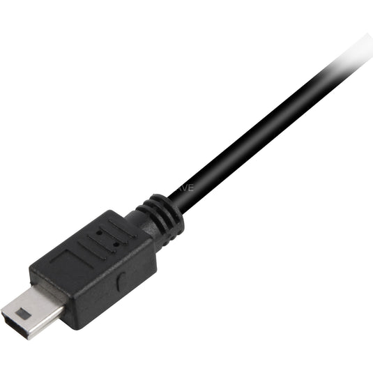 Sharkoon usb-a 2.0 > mini usb-b kabel (zwart, 0,5 meter, dubbele afscherming)