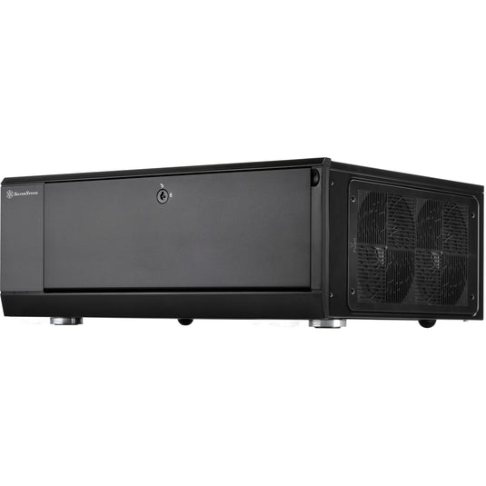 Silverstone sst-gd10b htpc behuizing (zwart | 2x usb-a)