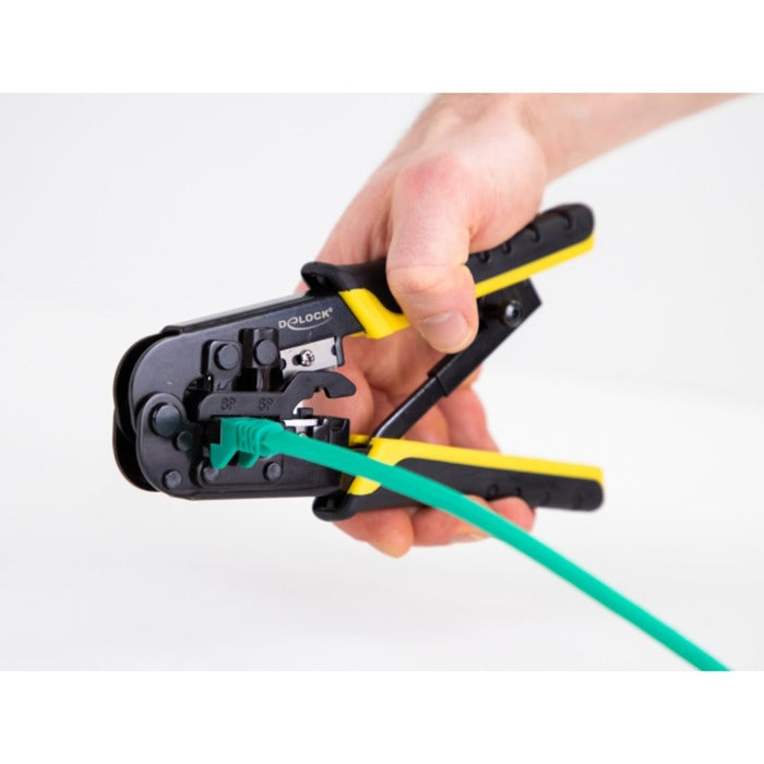 Load image into Gallery viewer, Delock universal crimpingtool with wire stripper 90505 krimptang (zwart)
