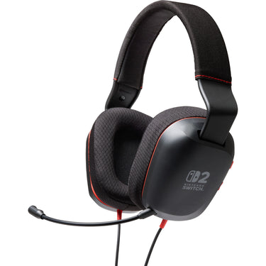 Powera bedrade stereoheadset voor nintendo switch 2 over-ear gaming headset (zwart rood, nintendo switch 2, nintendo switch – oled model, nintendo switch, nintendo switch lite)