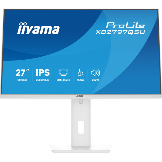 Iiyama prolite xb2797qsu-w1 27 monitor (wit (mat), hdmi, displayport, usb, audio)
