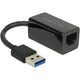 Delock usb-a 3.2 gen 1 naar rj-45 gigabit lan adapter (zwart, 10 100 1000 mbps)