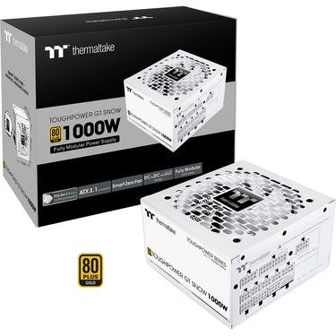 Thermaltake toughpower gt snow modulaire 1000 watt voeding (wit, 5x pcie)