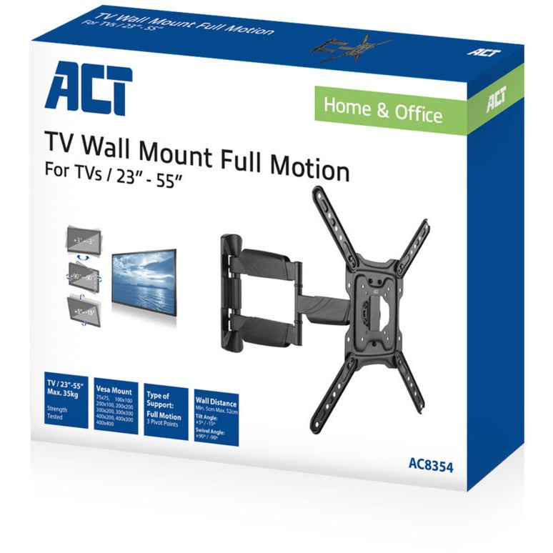 Load image into Gallery viewer, Tv-wandbeugel act ac8354 zwart 55 inch
