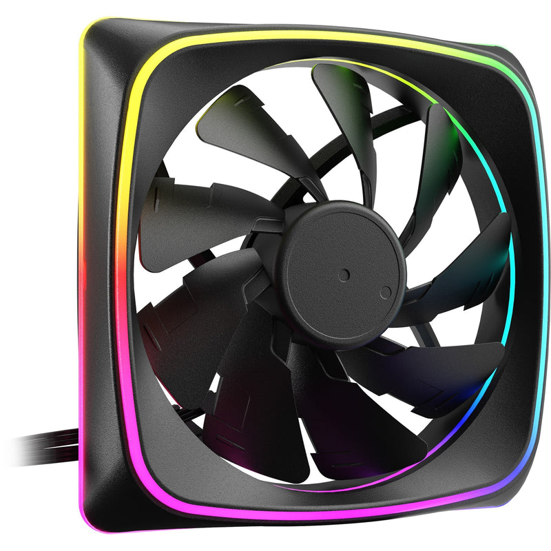 Load image into Gallery viewer, Sharkoon shark lights rgb pwm case fan (zwart, 120 x 120 x 25 mm)
