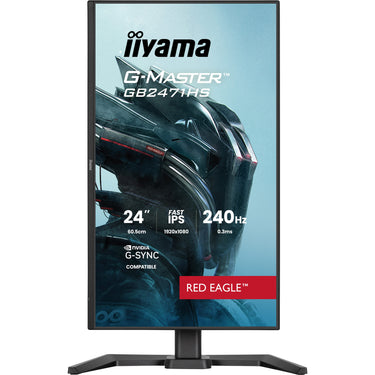 Iiyama g-master red eagle gb2471hs-b1 23.8 gaming monitor (zwart, 2x hdmi, displayport, 240 hz)