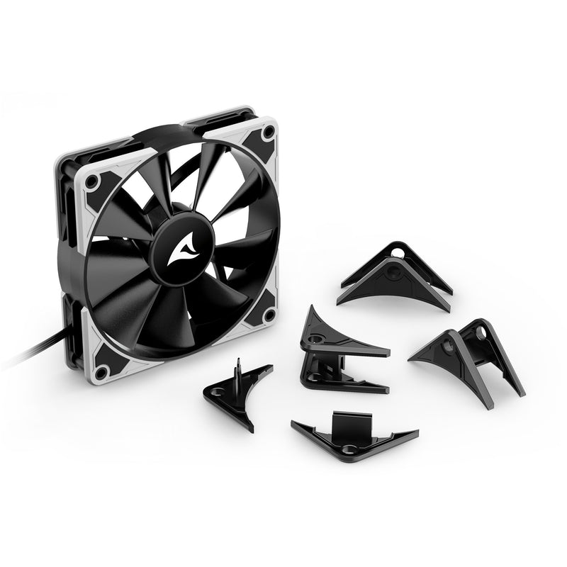 Load image into Gallery viewer, Sharkoon silentstorm bw120 pwm case fan (120 x 120 x 25 mm)
