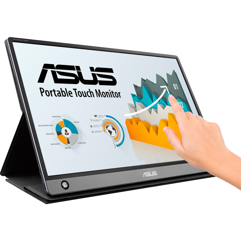 Load image into Gallery viewer, Asus zenscreen mb16amtr 15.6 touchscreen monitor (zwart, mini-hdmi, 2x usb-c)
