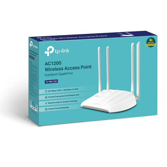 Tp-link tl-wa1201 ac1200 draadloos access point (wit, 2,4 5ghz dual-band)