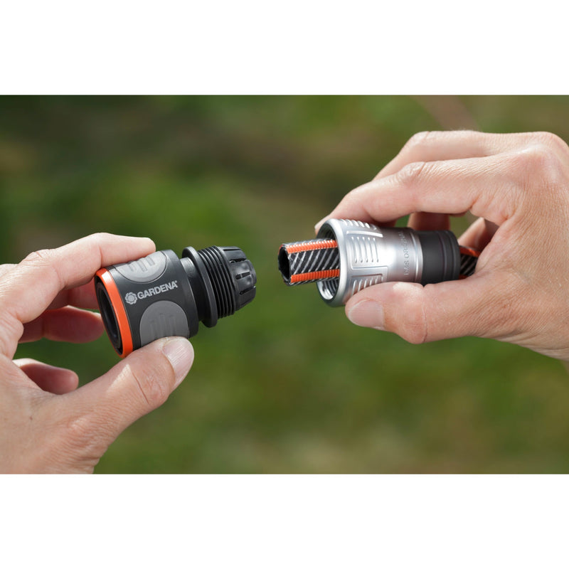 Load image into Gallery viewer, Gardena premium slangstuk 13 mm (1 2 ) - 15 mm (5 8 ) (grijs zilver, 18255-20)

