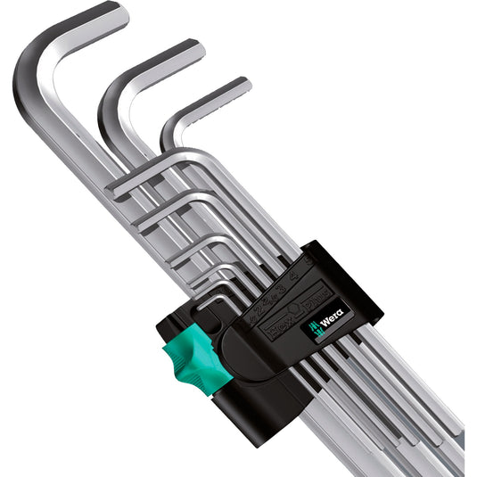 Wera 950 9 hex-plus 1 sb stiftsleutelset, metrisch, verchroomd (9-delig)