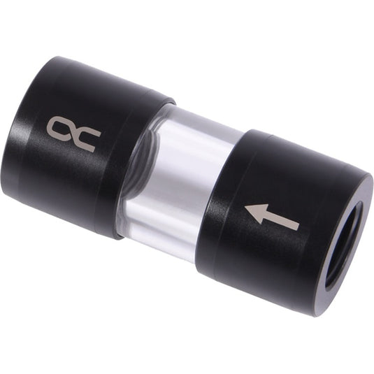 Alphacool eiszapfen acryl acetal inline filter g1 4 inner thread (zwart transparant)