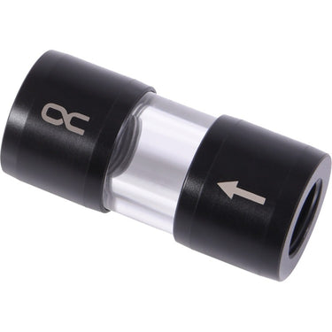 Alphacool eiszapfen acryl acetal inline filter g1 4 inner thread (zwart transparant)