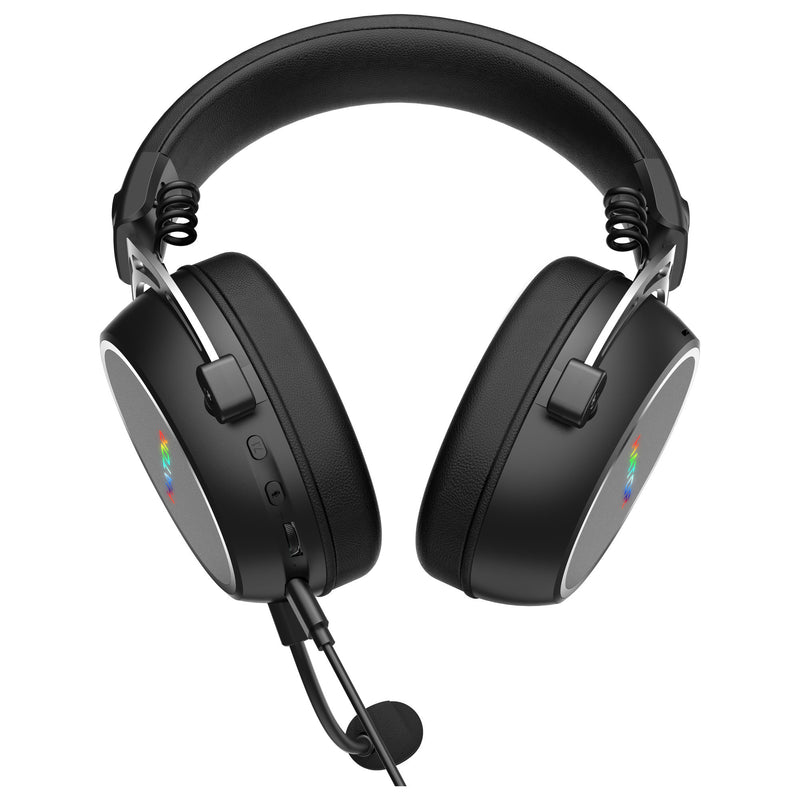 Load image into Gallery viewer, Hator hypergang 3 usb over-ear gaming headset (zwart, rgb, 7.1 virtual surround, usb bluetooth)
