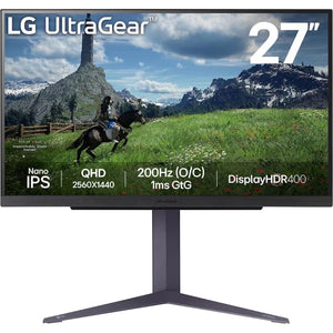 Lg ultragear 27gs85q-b 27 gaming monitor (zwart, 2x hdmi, displayport, 2x usb-a, usb-b, 200 hz (oc))