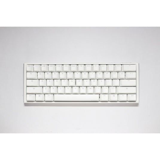 Ducky one 3 classic pure white mini, toetsenbord (wit, us lay-out, cherry mx red, rgb led, double-shot pbt, hot-swappable, quack mechanics, 60%)