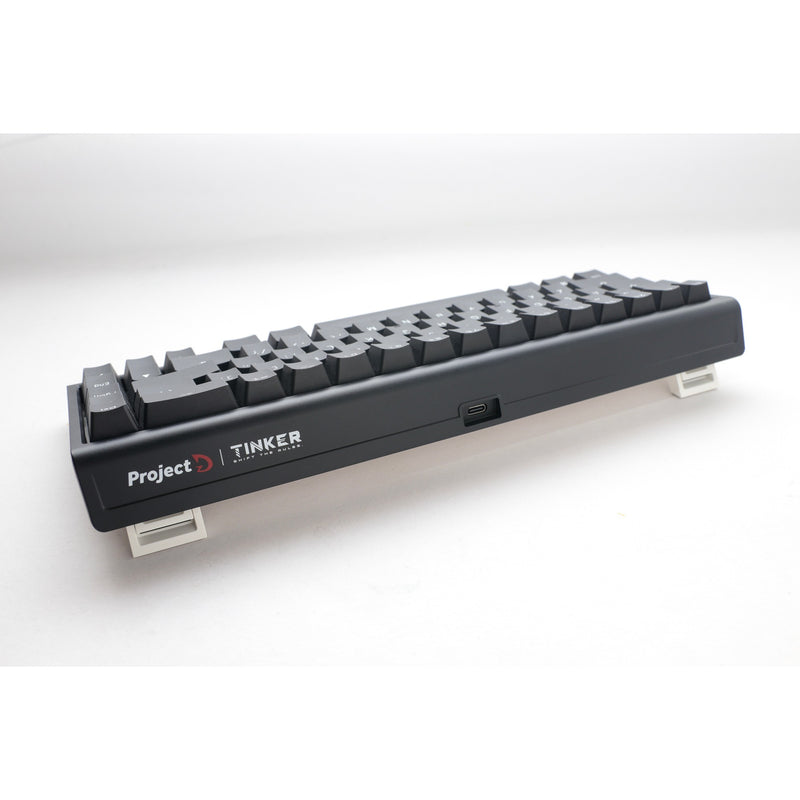 Load image into Gallery viewer, Ducky projectd tinker 65 met qmk via, toetsenbord (zwart wit, us lay-out, cherry mx brown, rgb led, double-shot pbt, hot-swappable, gasket mount, 65%)
