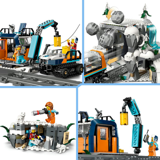 Lego city 60470 onderzoekstrein op de noordpool