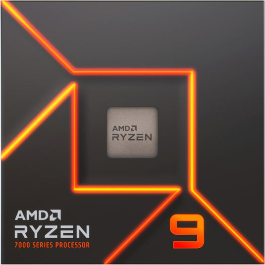 Amd ryzen 9 7900, 3,7 ghz (5,4 ghz turbo boost) socket am5 processor (unlocked, wraith prism, boxed)