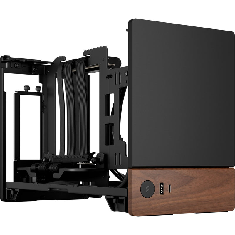 Load image into Gallery viewer, Fractal design terra mini tower behuizing (grafiet houtkleur | 1x usb-a | 1x usb-c)
