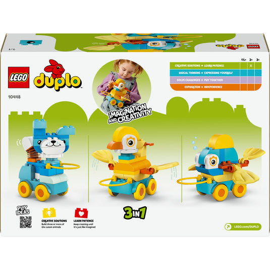Lego duplo - 3-in-1 dieren op wielen constructiespeelgoed (10448)