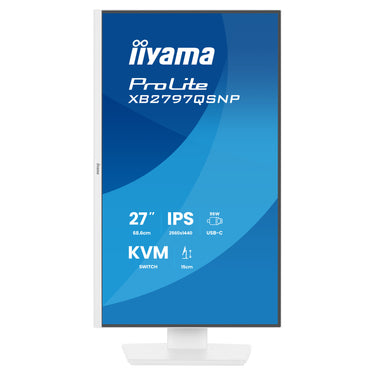 Iiyama prolite xb2797qsnp-w1 27 monitor (wit, hdmi, displayport, usb-c, lan, audio)