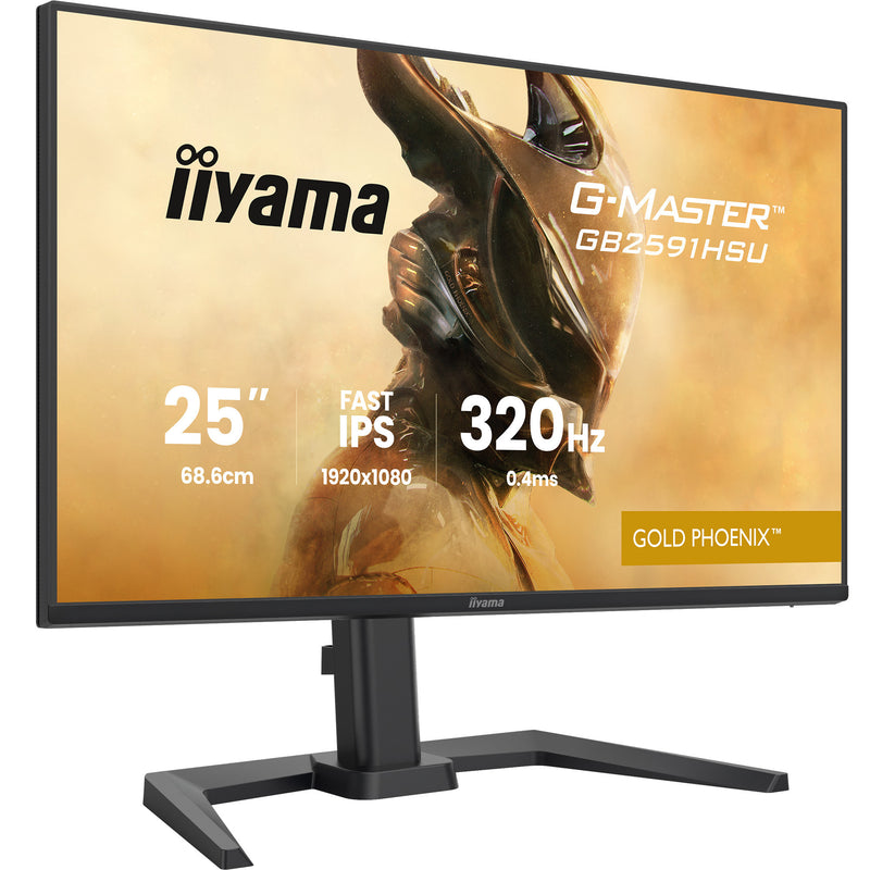 Load image into Gallery viewer, Iiyama g-master gold phoenix gb2591hsu-b1 24.5 gaming monitor (zwart (mat), 320 hz, hdmi, displayport, usb, audio)
