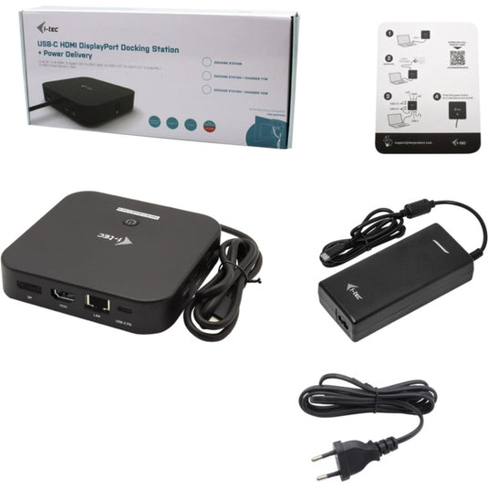 I-tec usb-c hdmi dp docking station with power delivery 100 w (zwart)