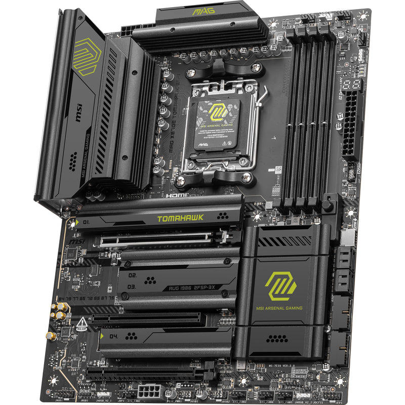 Load image into Gallery viewer, Msi mag x870e tomahawk wifi socket am5 moederbord (zwart, 5gb-lan, wi-fi 7, bt, sound, atx)
