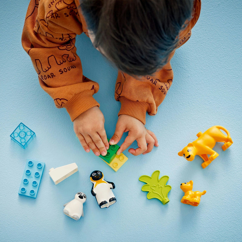 Load image into Gallery viewer, Lego duplo town 10442 families van wilde dieren: pinguïns en leeuwen
