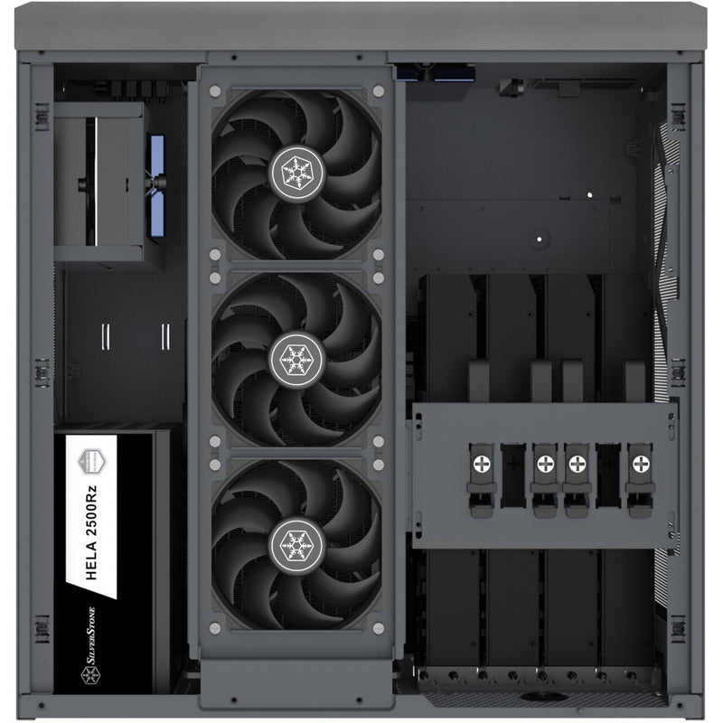 Load image into Gallery viewer, Silverstone crown 04 htpc behuizing (donkergrijs | 4x usb-a | 1x usb-c)

