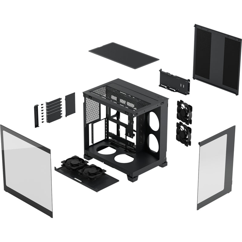 Afbeelding laden in galerijviewer, Fractal design pop 2 vision midi tower behuizing (zwart | 1x usb-a | 1x usb-c | tempered glass)
