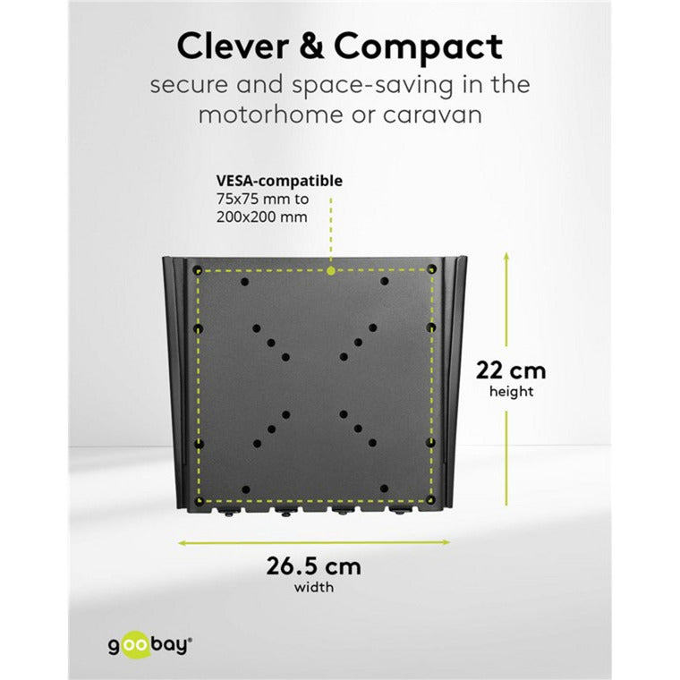 Load image into Gallery viewer, Goobay tv wall mount caravan fixed (m), 23 to 42 inch wandmontage (zwart)
